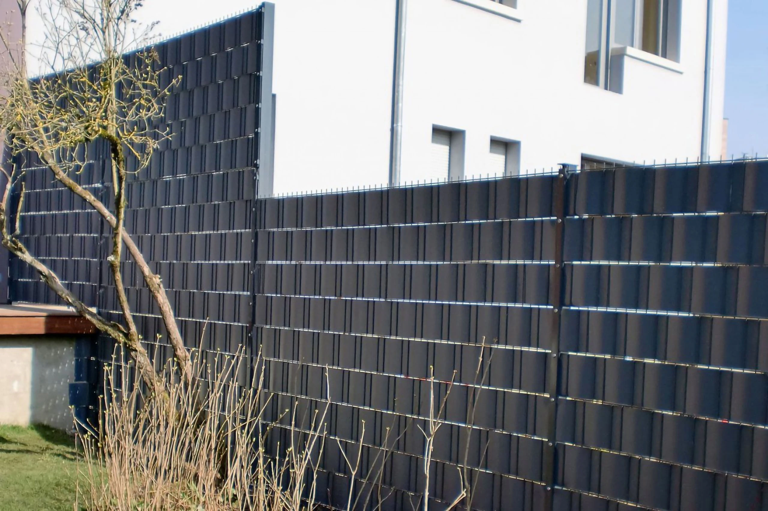 Hillfence Privacy Stroken Op Rol Zwart - Afbeelding 2